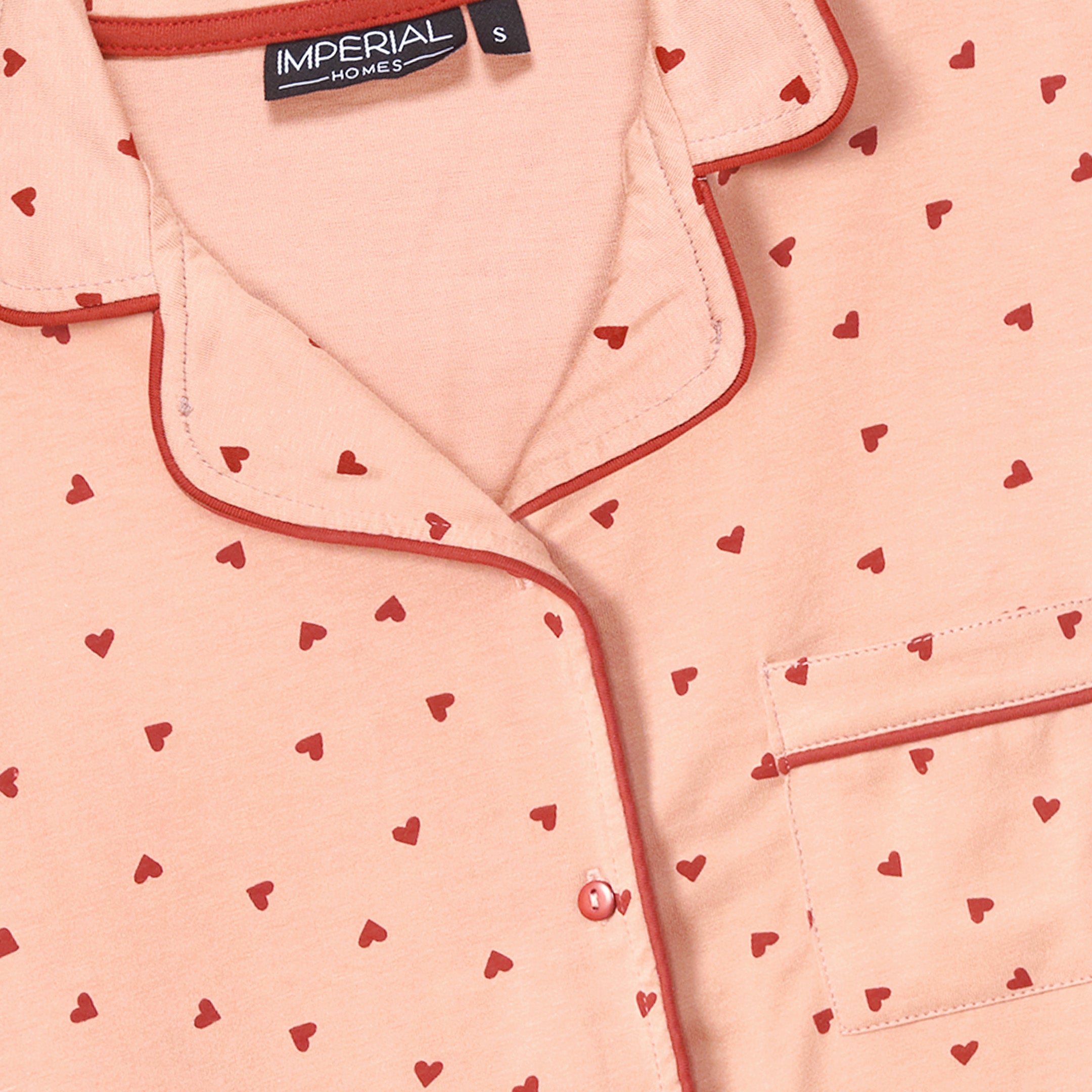 Red Heart Printed Loungewear-2pc Set