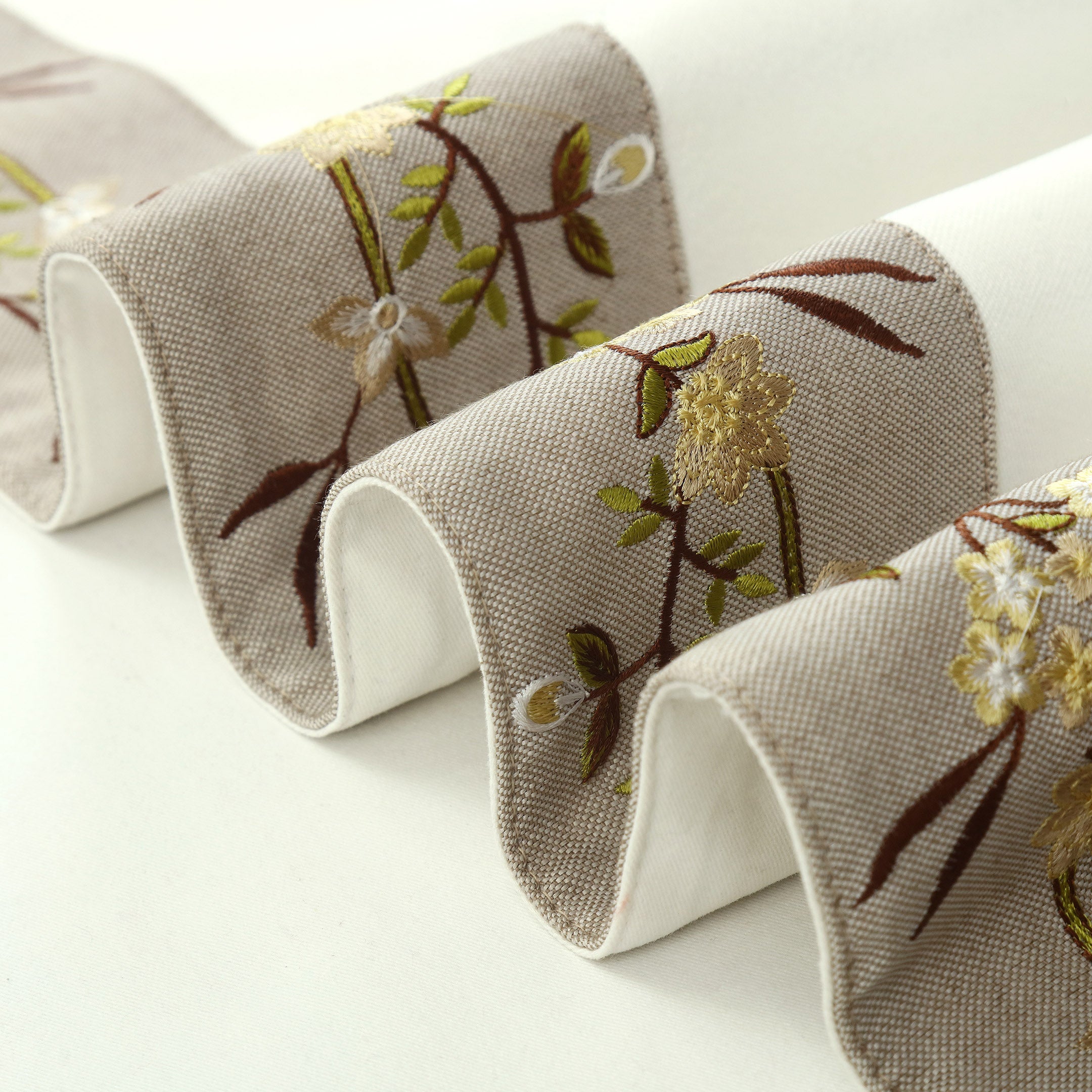 Serene Floral Embroidered - Dining Table Set