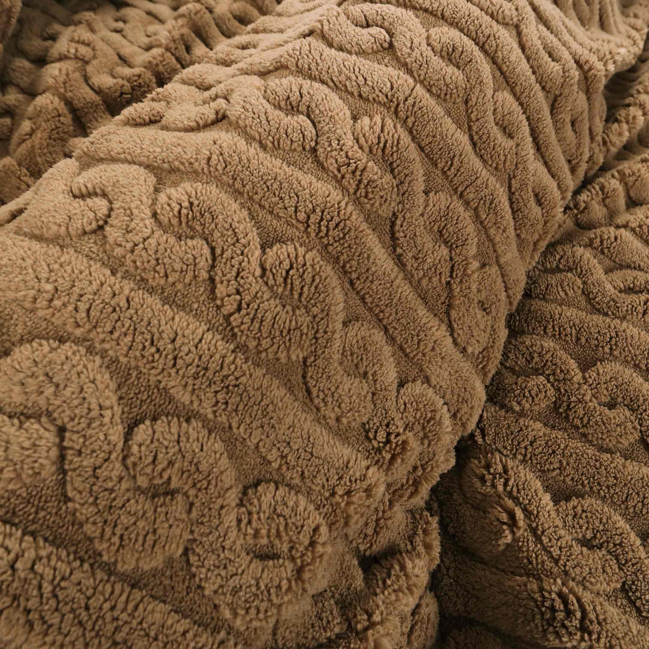Luna Knit Fleece Duvet Cover-Thrush