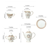 15-Pcs Elegant Pattern Tea Set