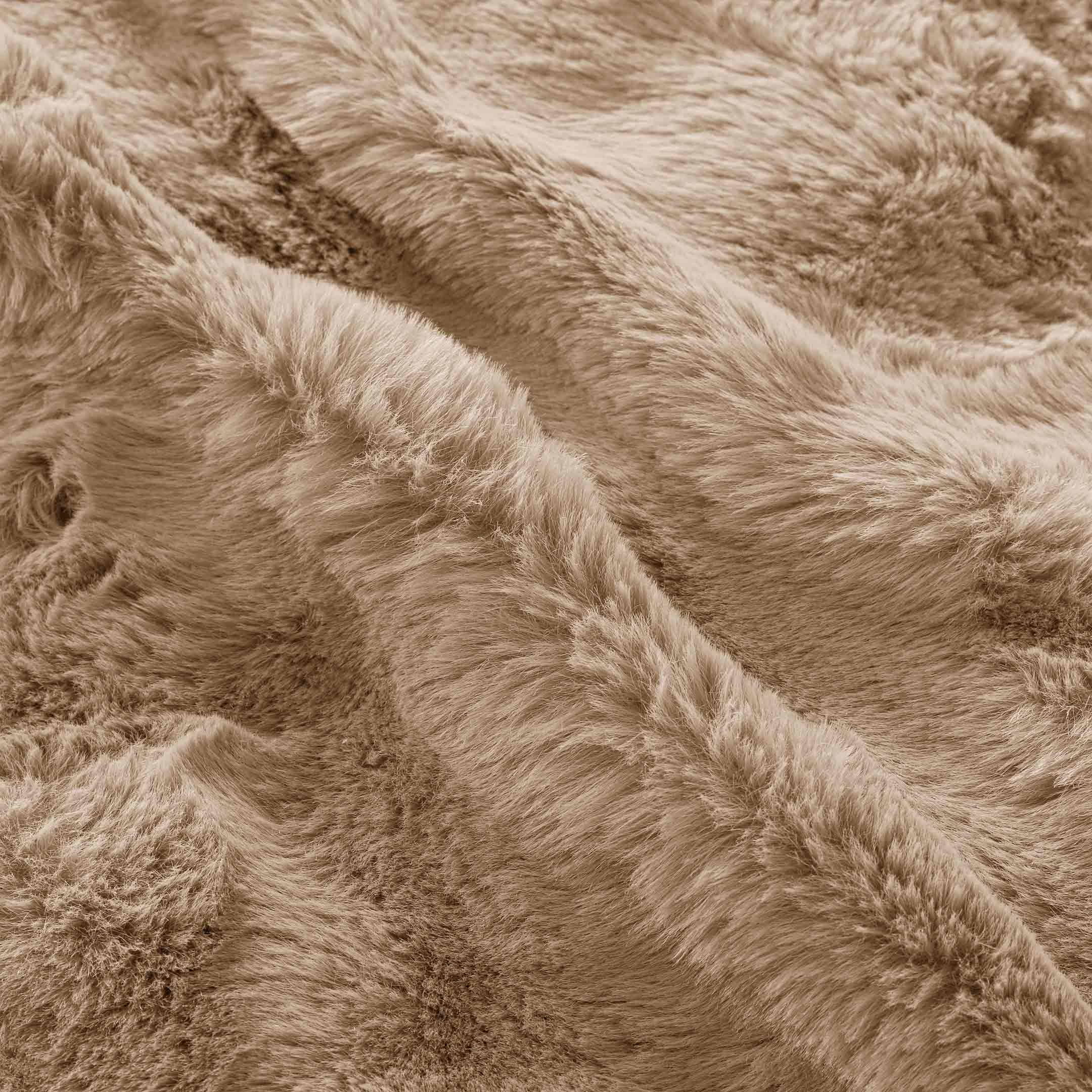 Bubble Fur Fleece Razaye Set-6 pcs Iced Latte