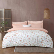 Blush Reverie Jacquard Summer Duvet Cover & Bedsheet 7 Pcs Set