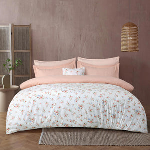 Blush Reverie Jacquard Summer Duvet Cover Set
