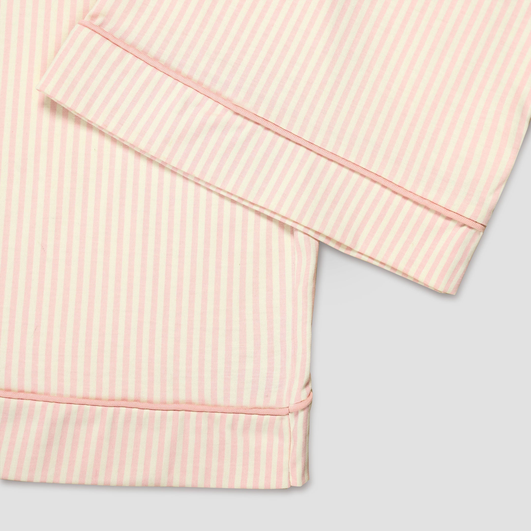Pink Stripe Printed Loungewear-2pc Set