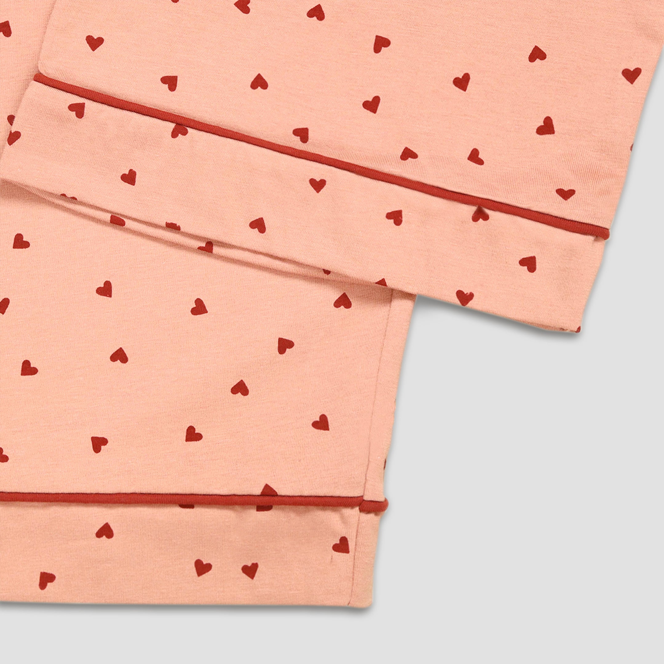 Red Heart Printed Loungewear-2pc Set