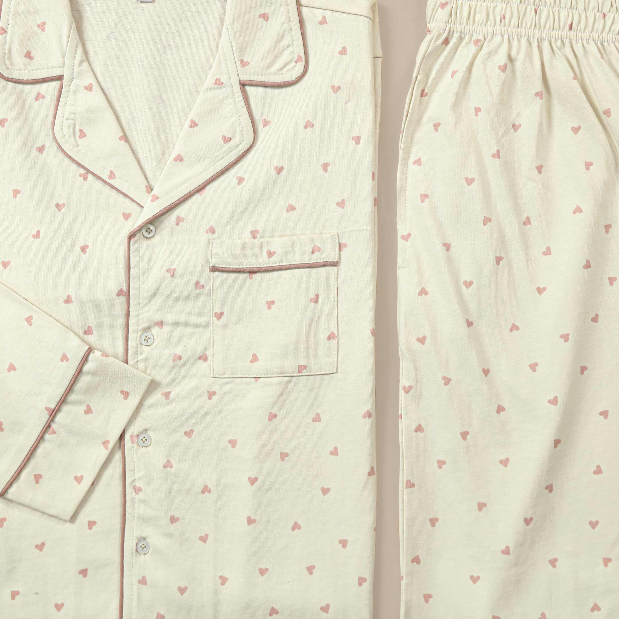 Heart Printed Loungewear-2pc Set