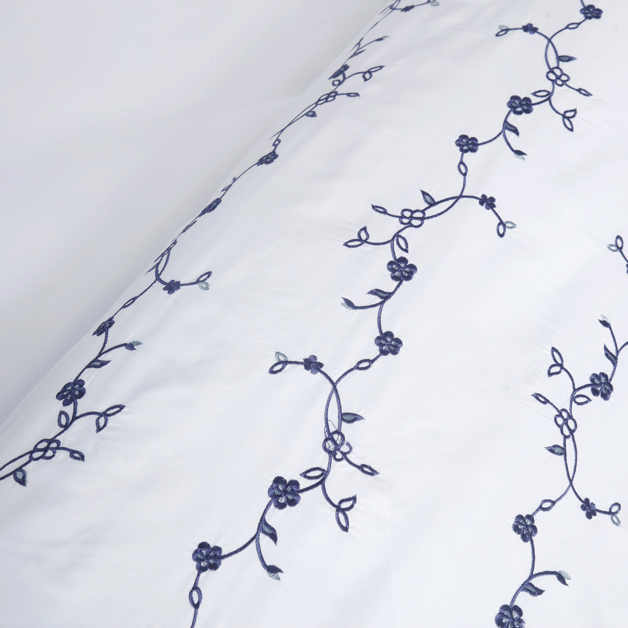 Twilight Flora Embroidered Duvet Cover Set
