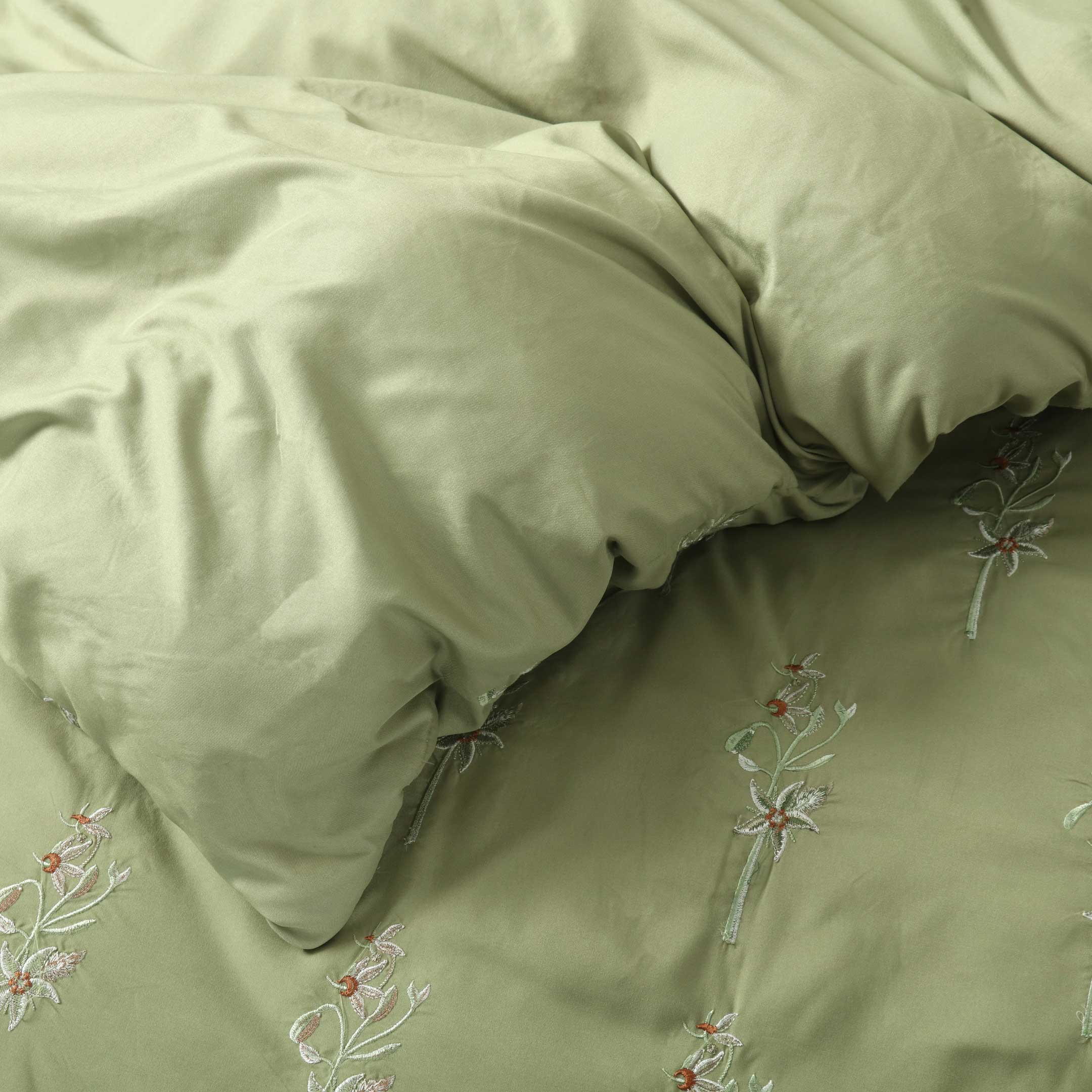 Sagewood Embroidered Duvet Cover Set