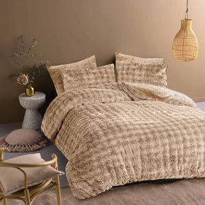 Bubble Fur Fleece Razaye Set-6 pcs Iced Latte