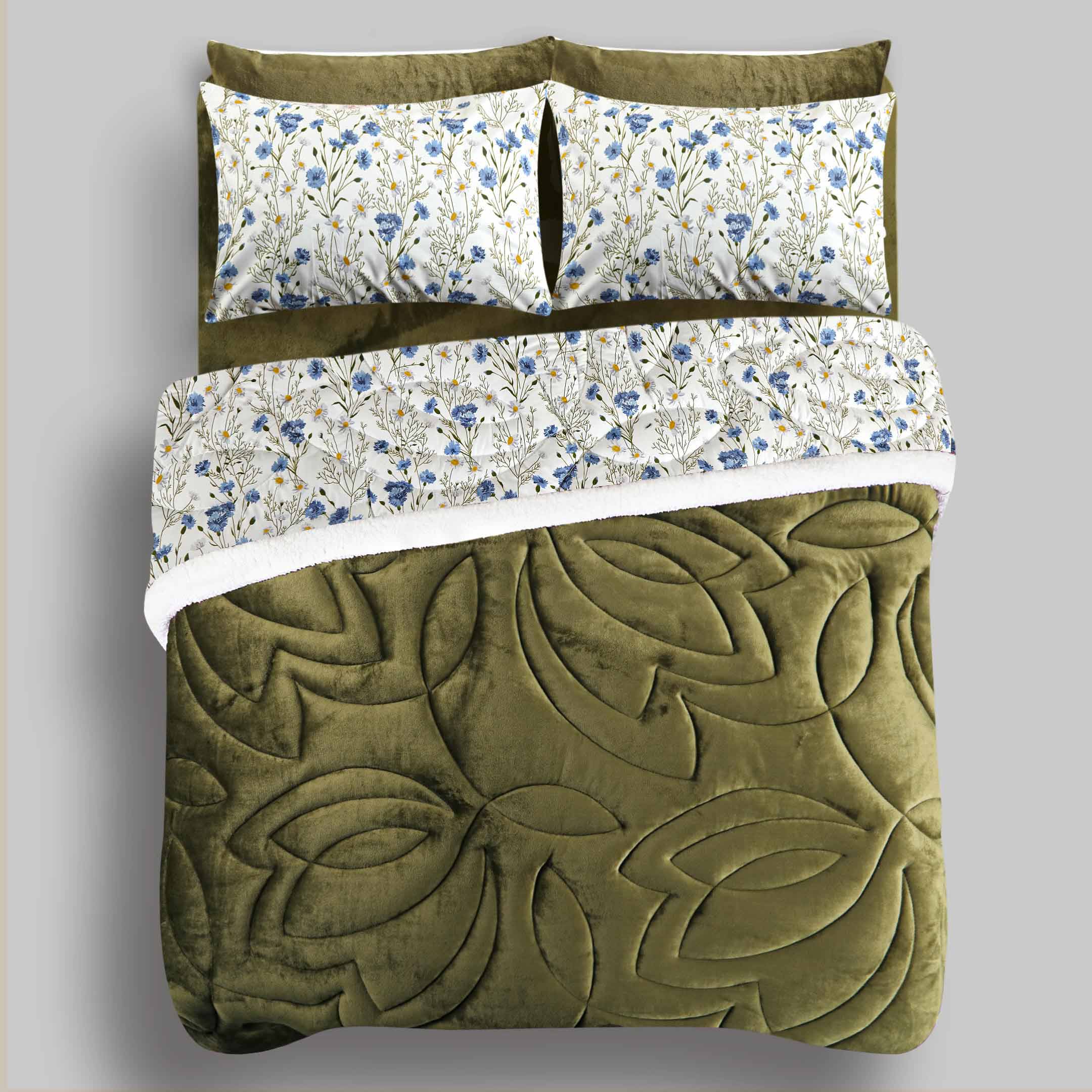 Snow Bloom-Marshmallow Bedding 7 pcs