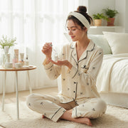 Bow Printed Loungewear-2pc Set