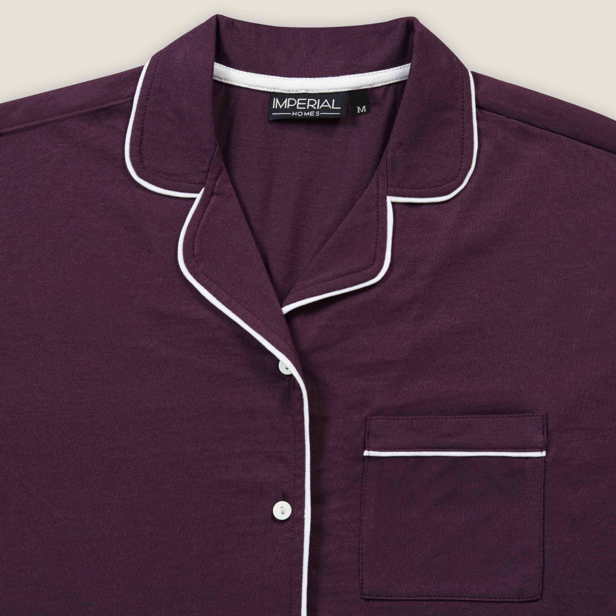 Solid Plum Lounge wear-2pc set