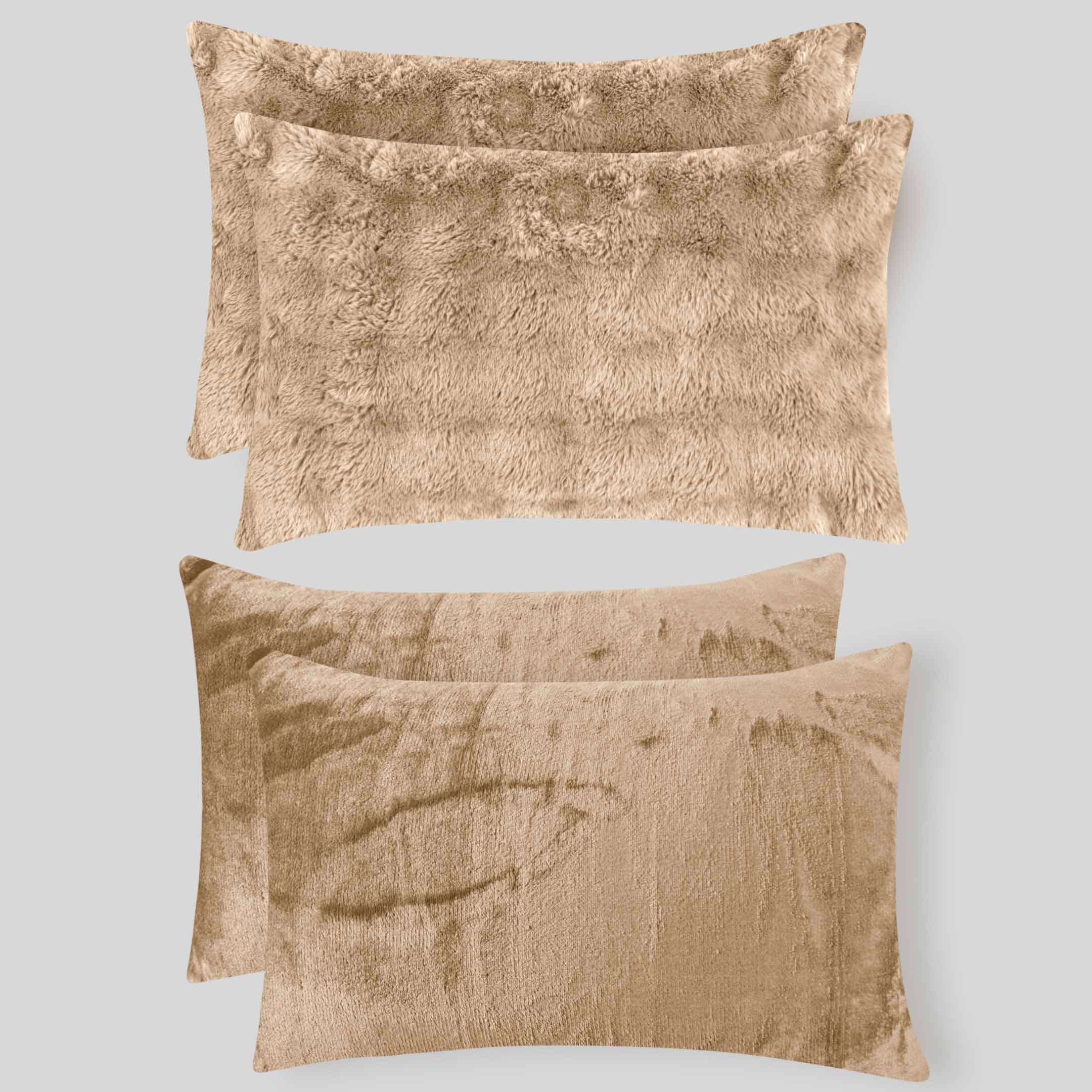 Bubble Fur Fleece Razaye Set-6 pcs Iced Latte