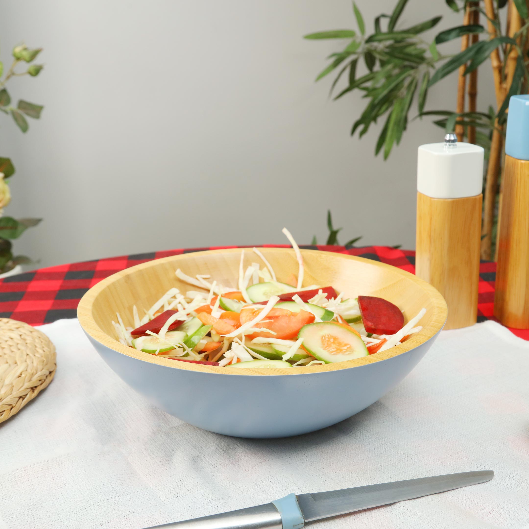 Bamboo Wood Fruit & Salad Bowl