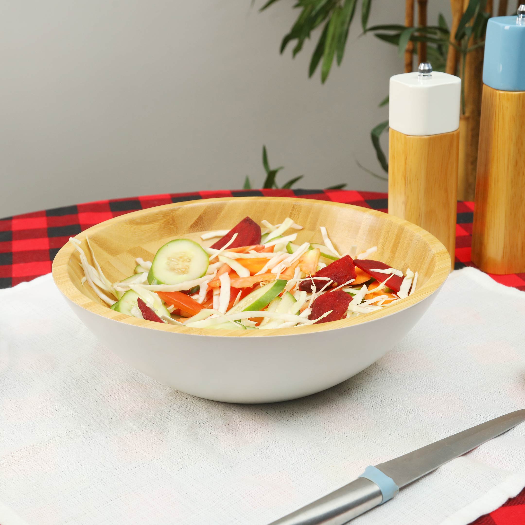 Bamboo Wood Fruit & Salad Bowl