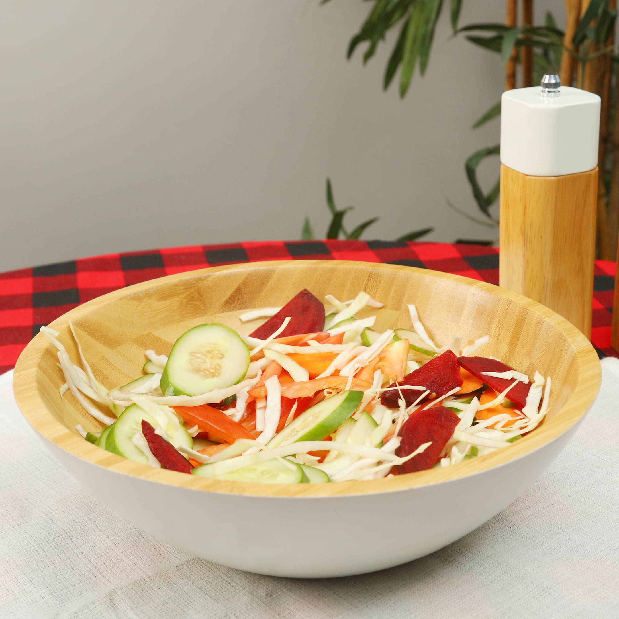 Bamboo Wood Fruit & Salad Bowl