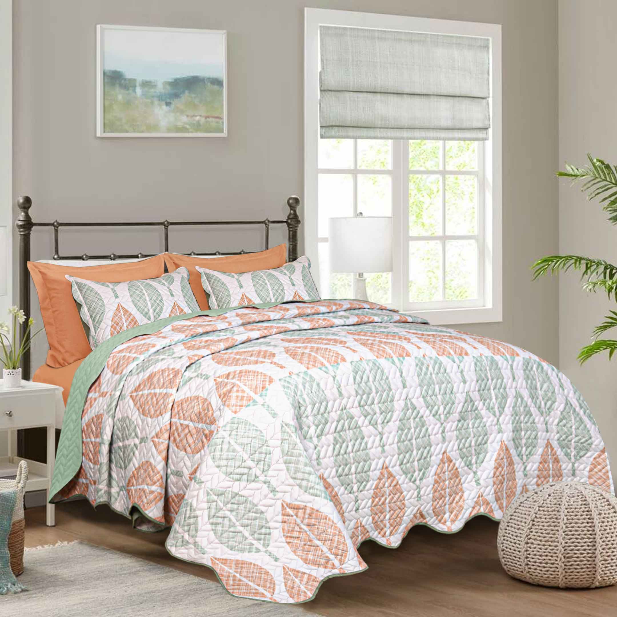 Botanical Leaves Bedspread 6 pcs Set