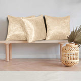 Weave Embossed Velvet Cushion Cover Beige