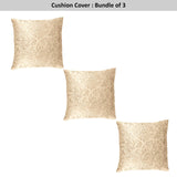 Weave Embossed Velvet Cushion Cover Beige