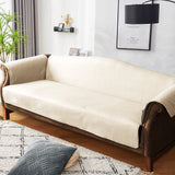 Line Embossed Ultrasonic Quilted Sofa Cover Set Beige