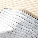 Line Embossed Ultrasonic Quilted Sofa Cover Set Beige