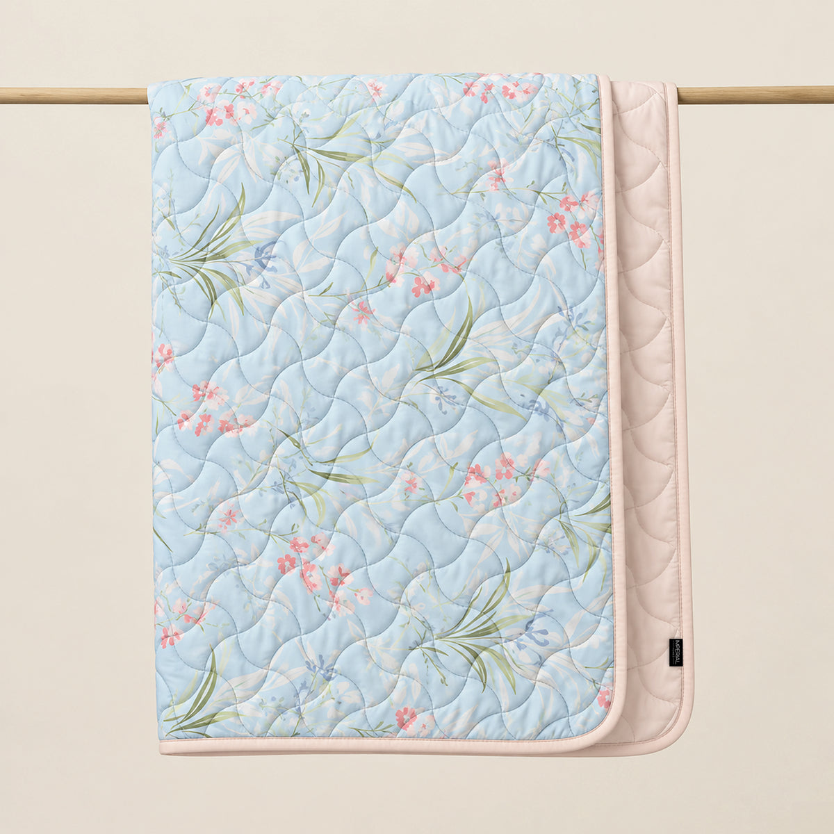 Blue Blossom Lightweight Quilted Blanket