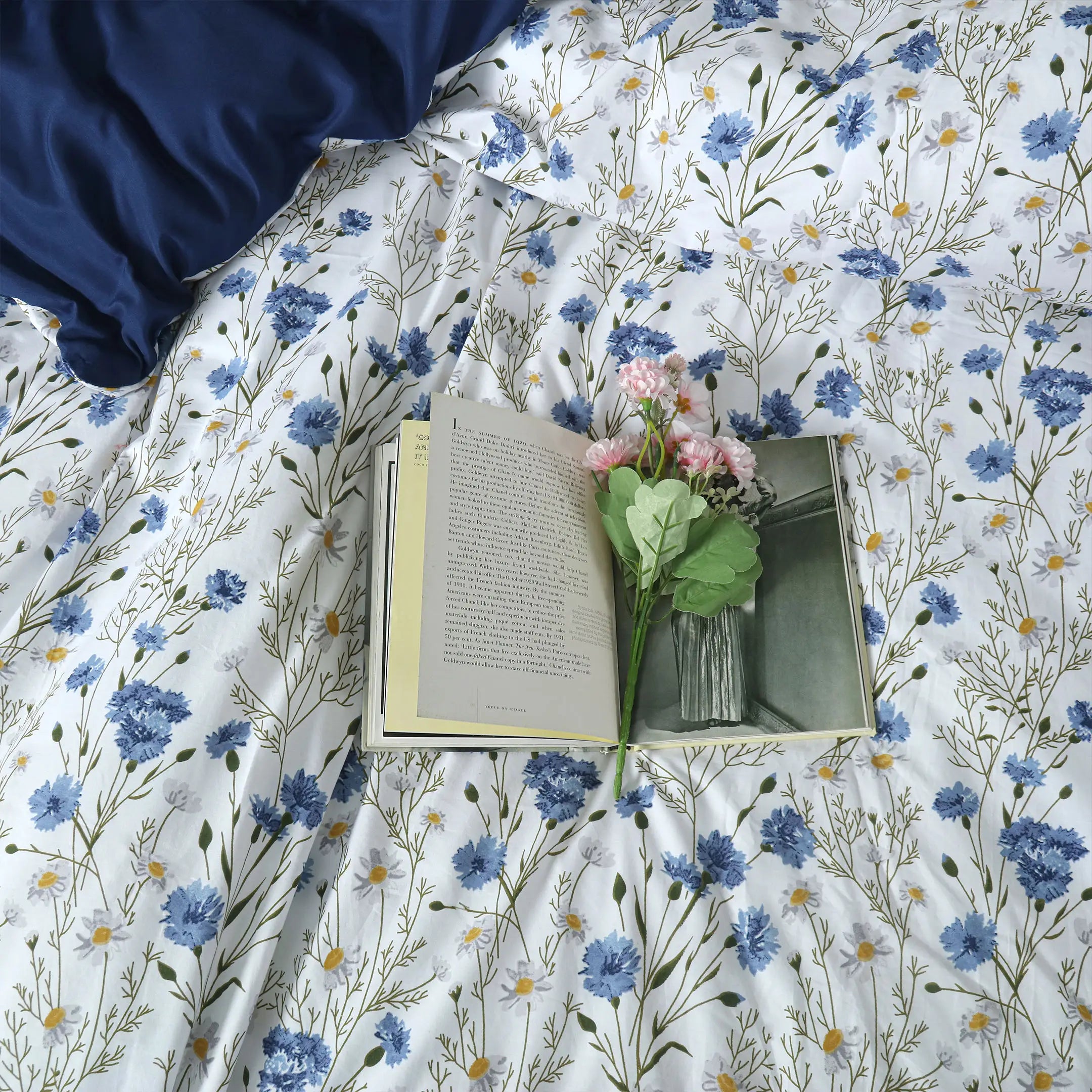Blue Meadow Breeze Duvet Cover