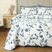 Bluebell Mist Summer Quilted Bedspread