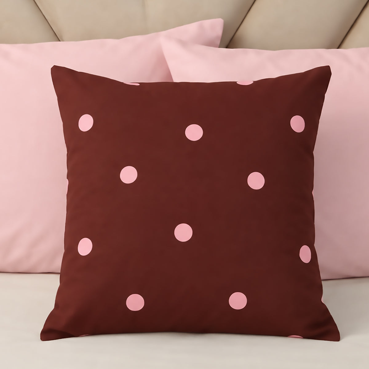 Blush Polka Cushion Cover