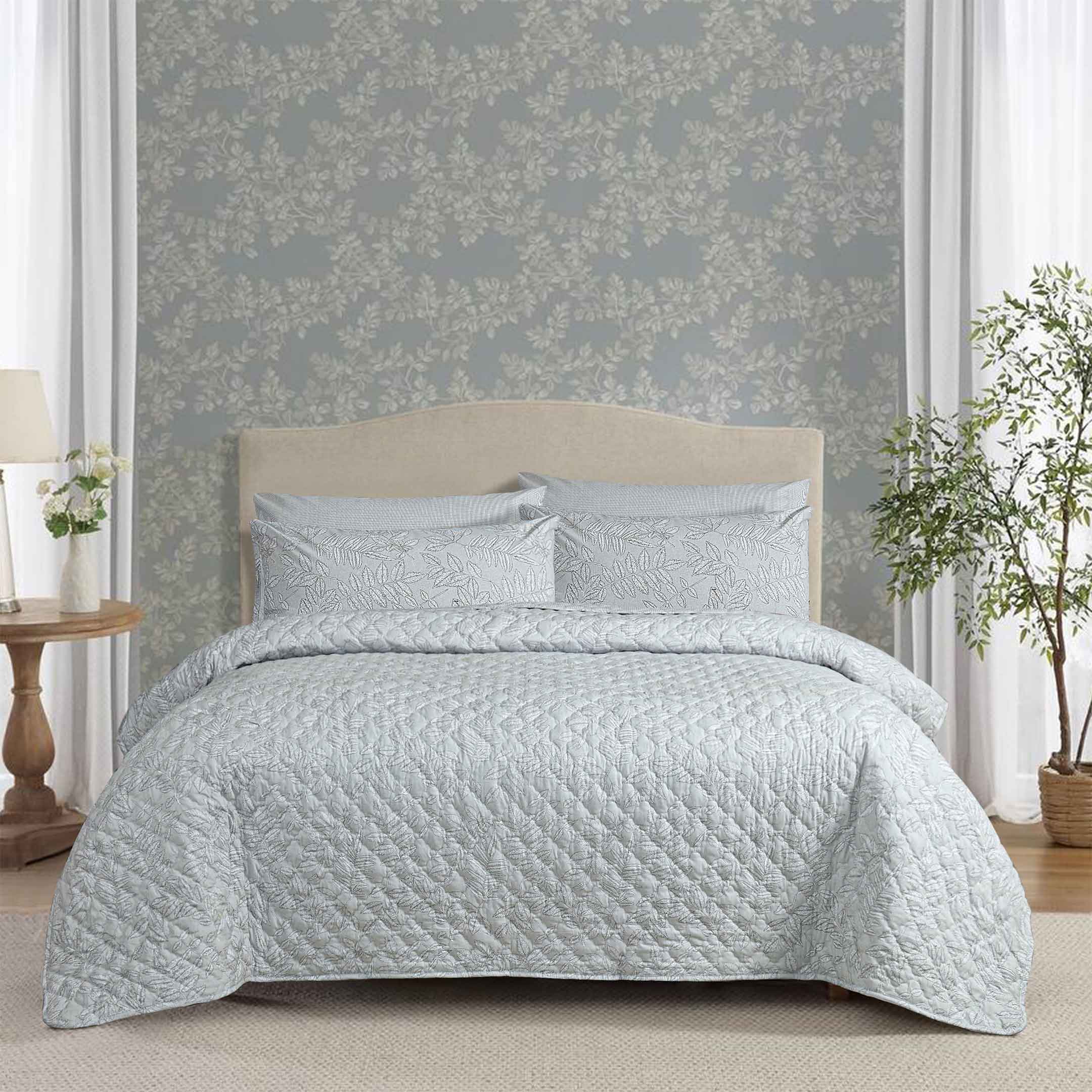 Botanical Quilted Bedspread 6PCS Set