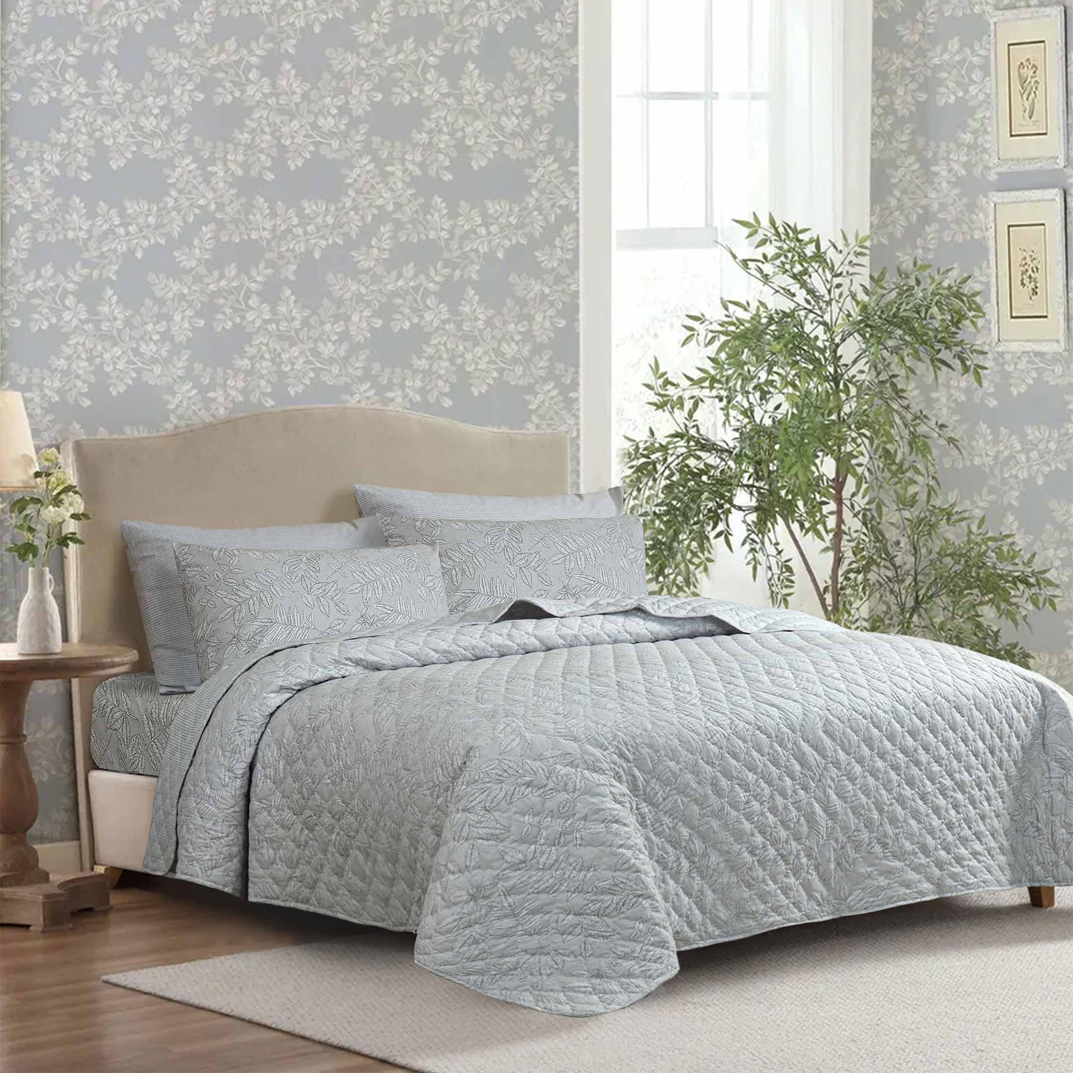 Botanical Quilted Bedspread 6PCS Set
