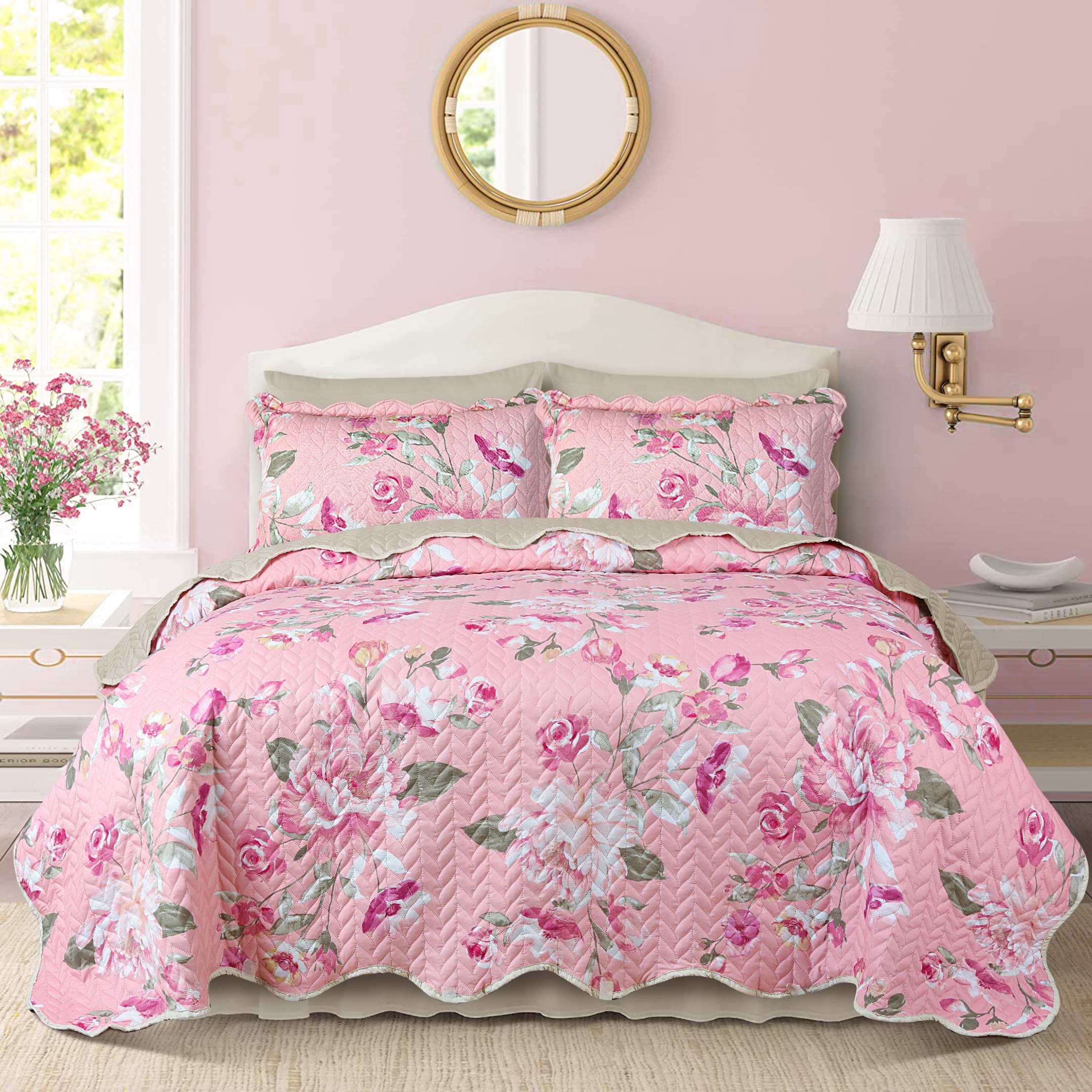Cherry Blossom Bedspread 6 pcs Set