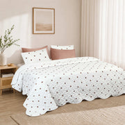 Cocoa Dot Quilted Summer Bedspread 3PCS Set