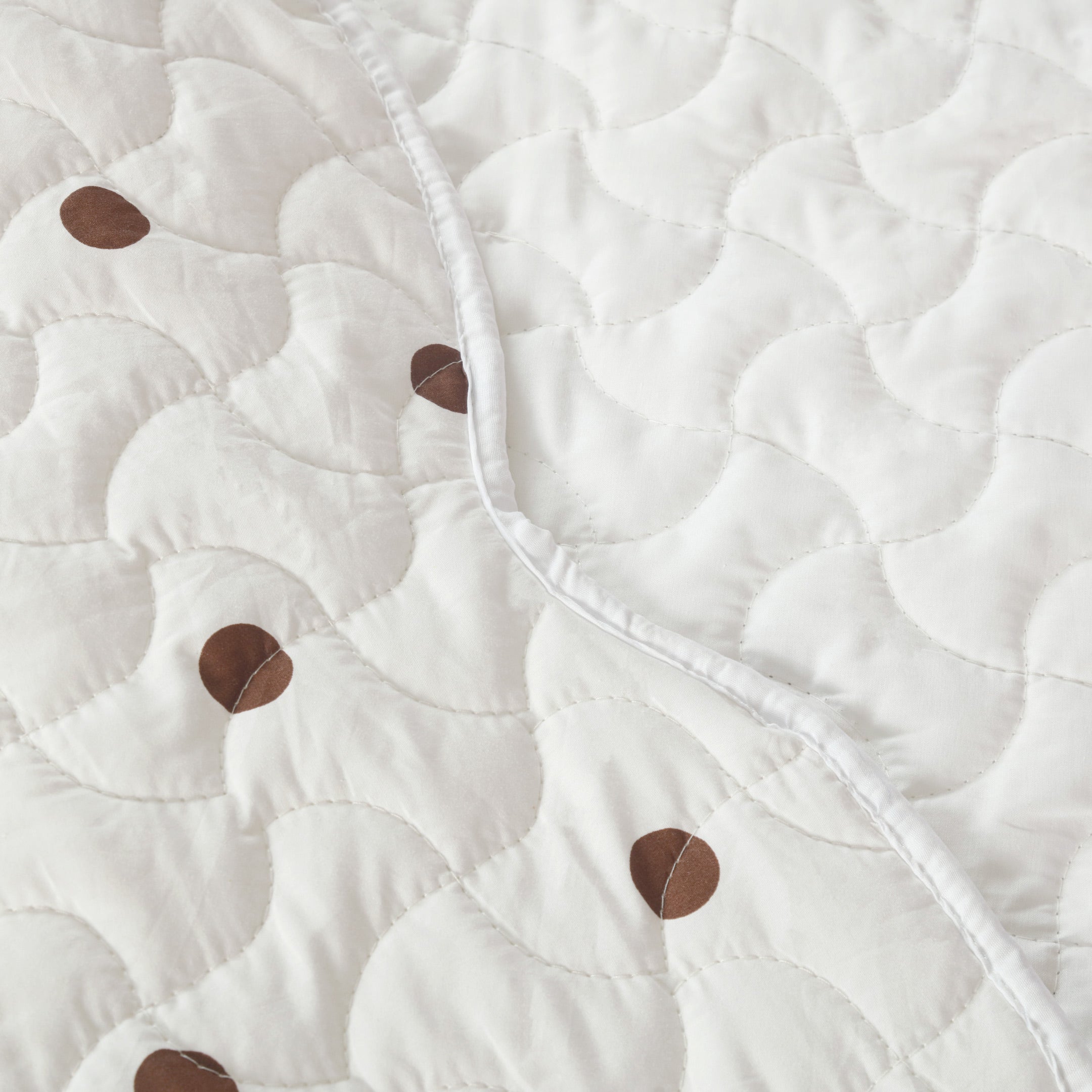 Cocoa Dot Quilted Summer Bedspread 3PCS Set
