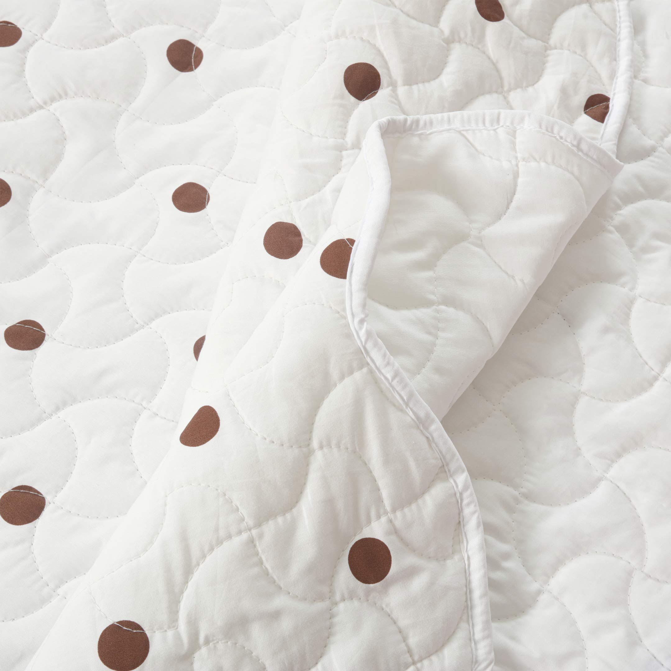 Cocoa Dot Quilted Summer Bedspread 3PCS Set