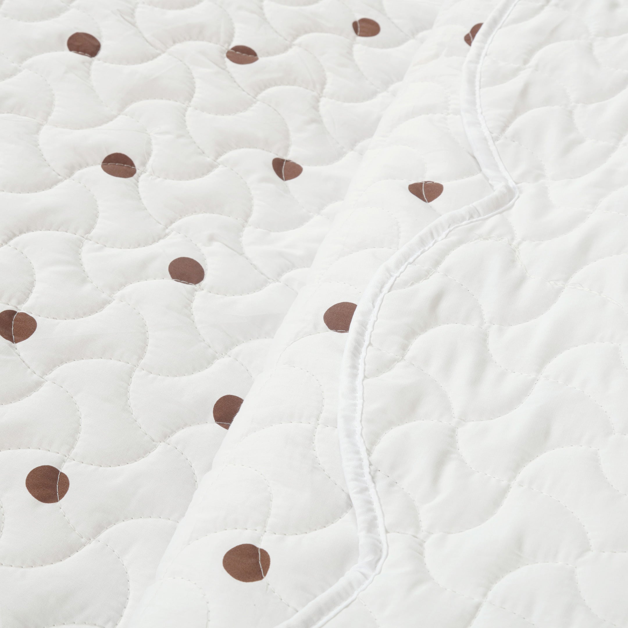 Cocoa Dot Quilted Summer Bedspread 3PCS Set