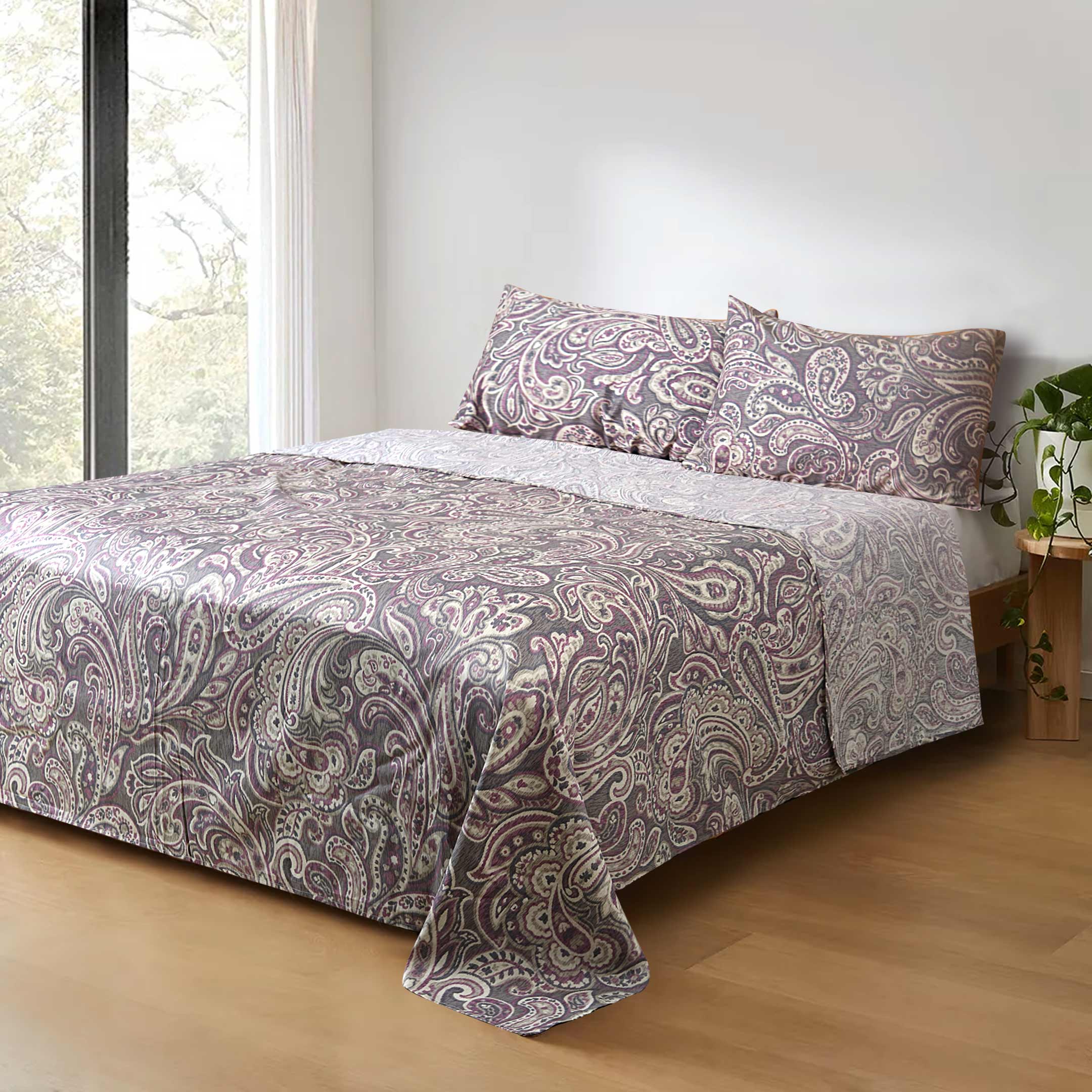 Floral Paisley Printed Bedsheet
