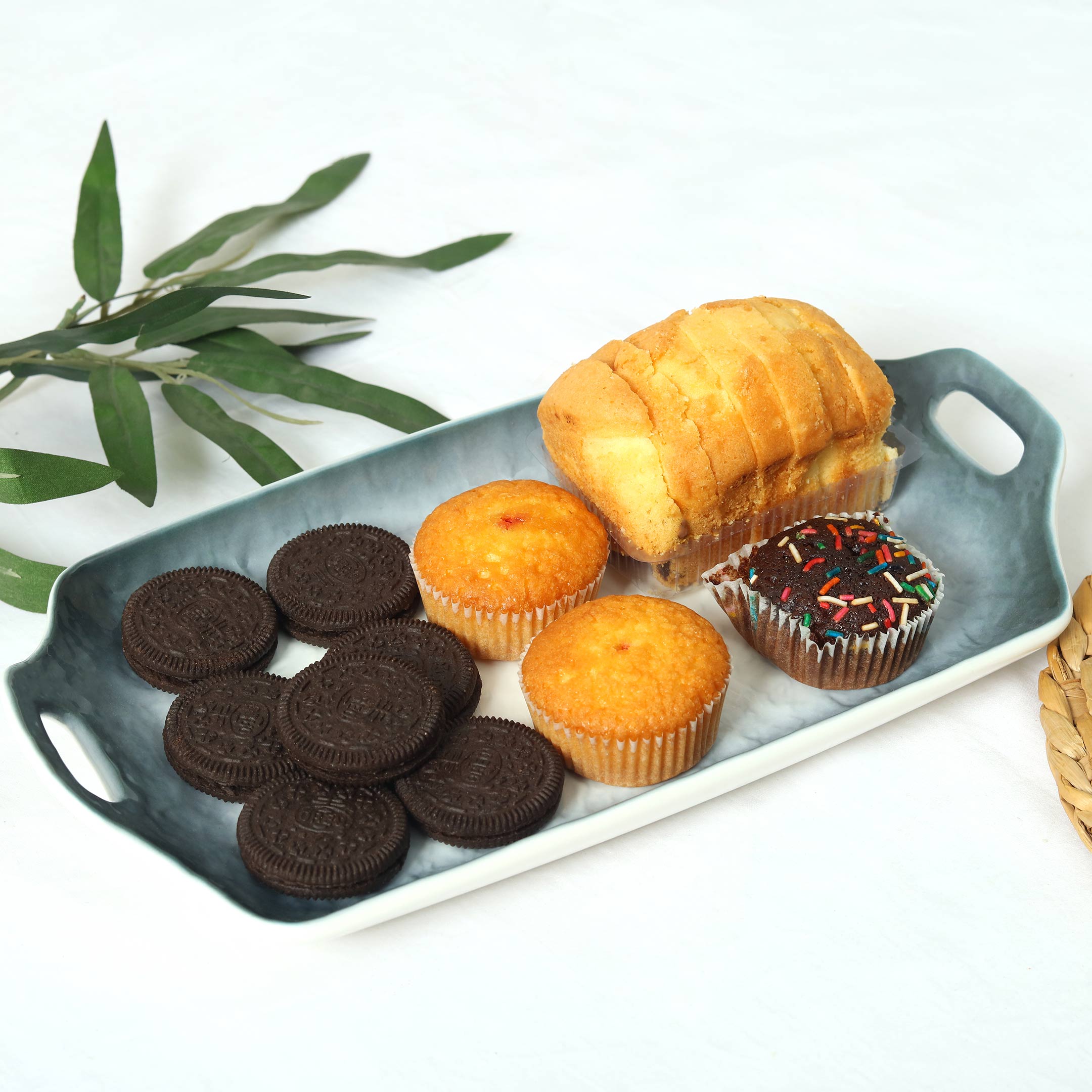 Gradient Stone Aqua Long Tray