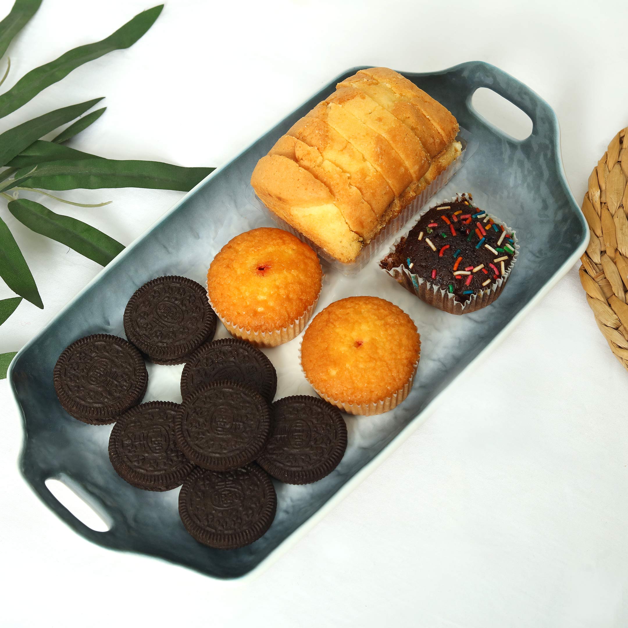 Gradient Stone Aqua Long Tray