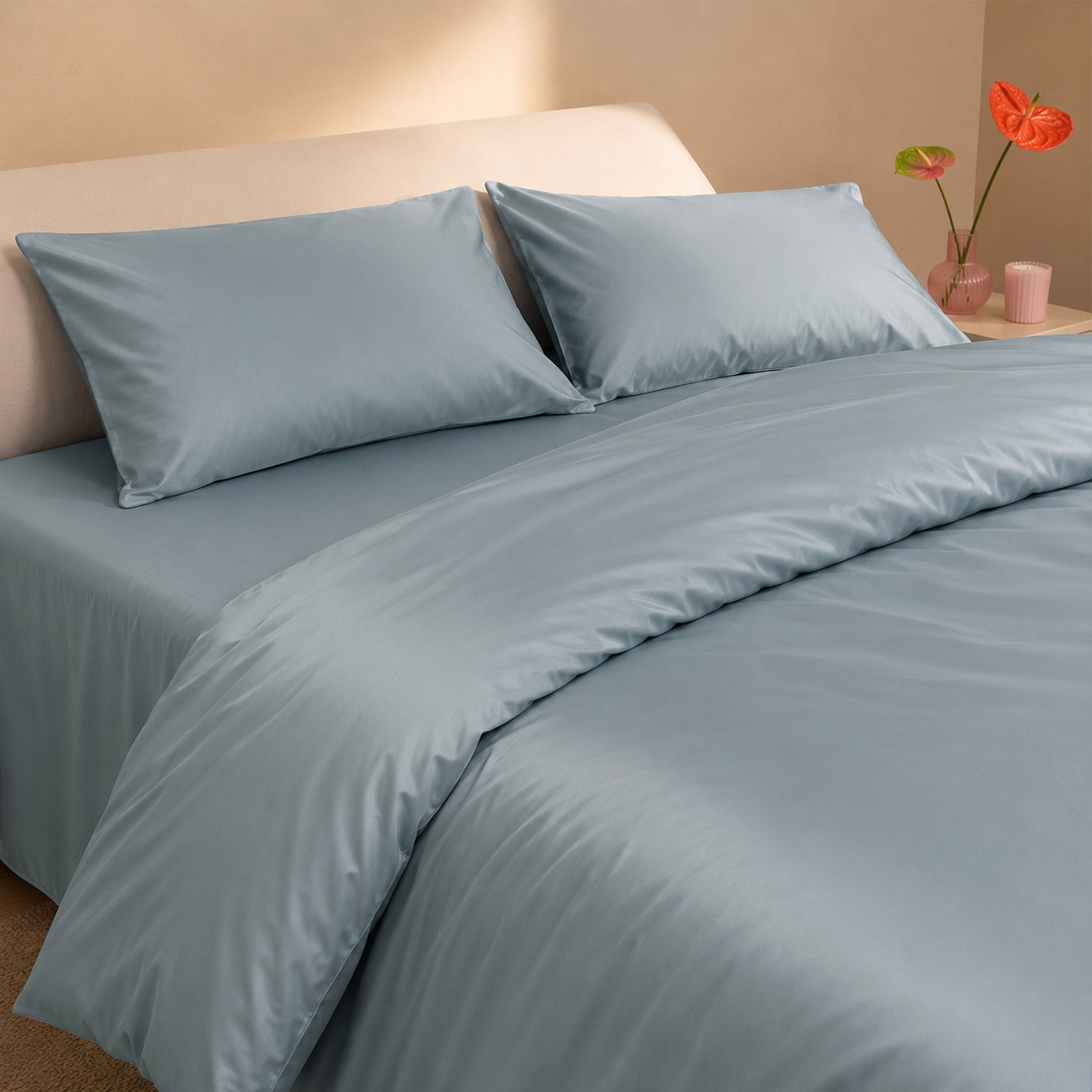 Gray Dawn Summer Duvet Cover