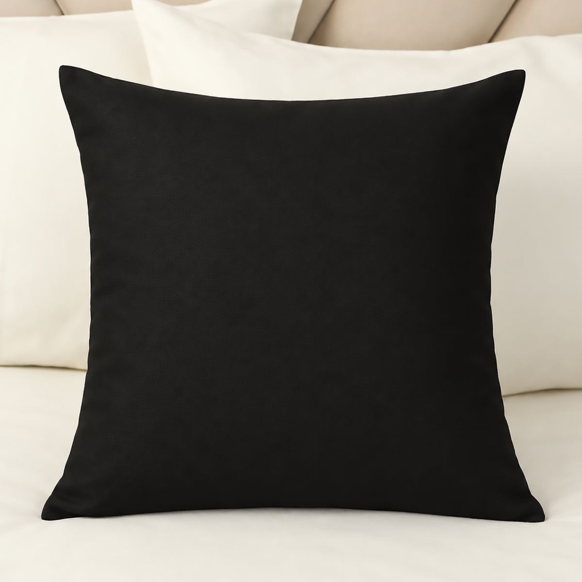 Jet Black Cushion Cover