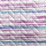 Lavender Orchid Stripes Bedspread 6 pcs Set
