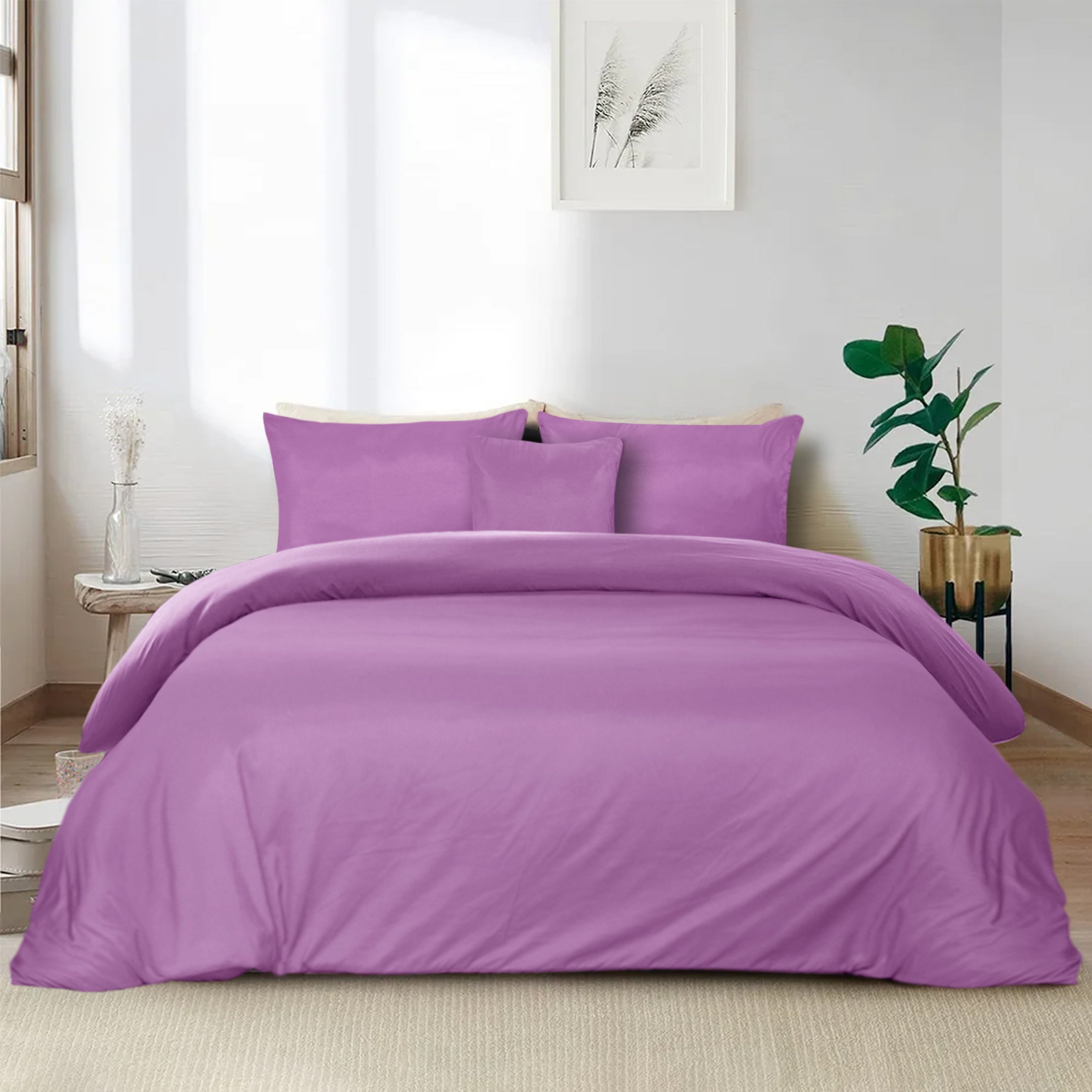 Premium Quality Duvet Cover Set Lilac