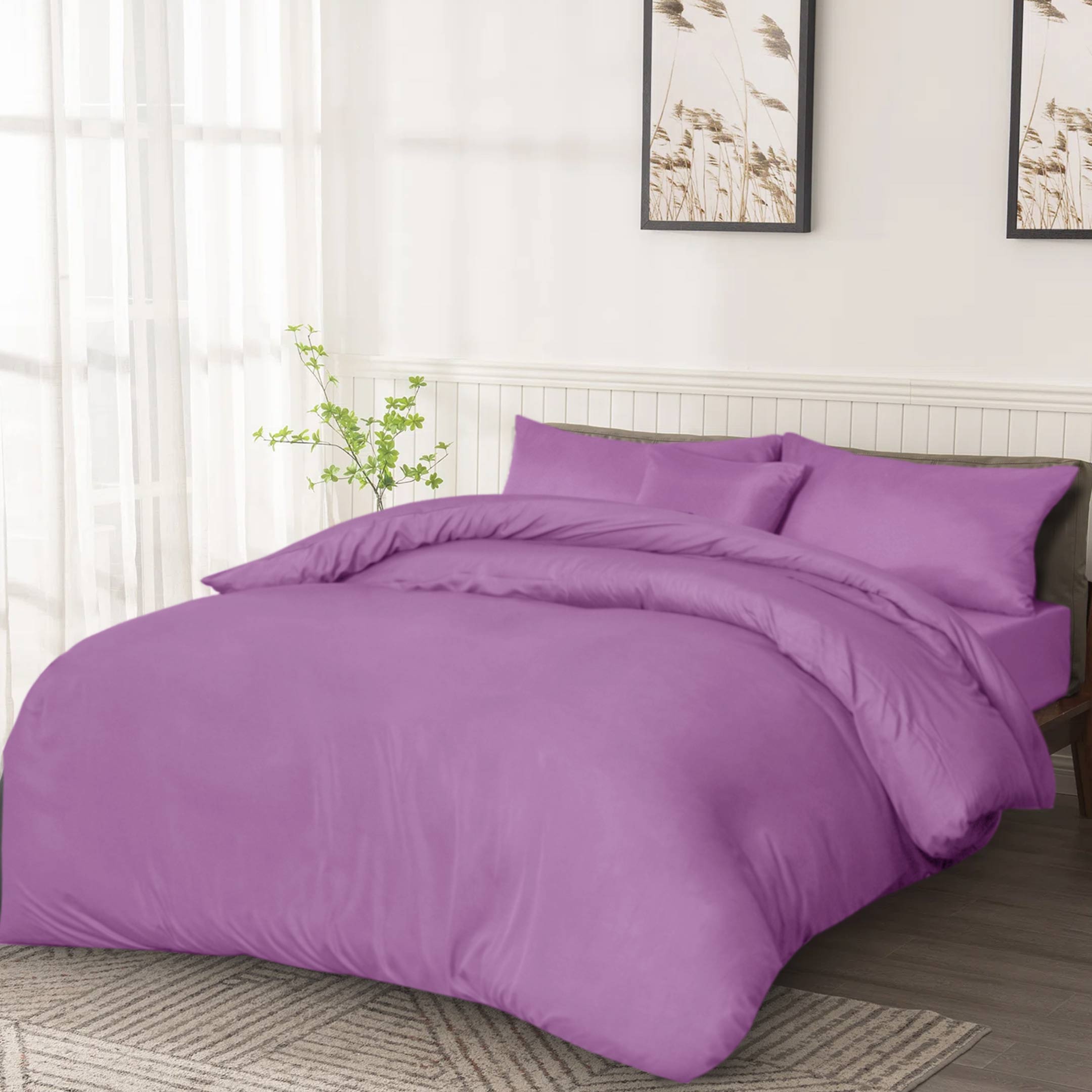 Premium Quality Duvet Cover Set Lilac