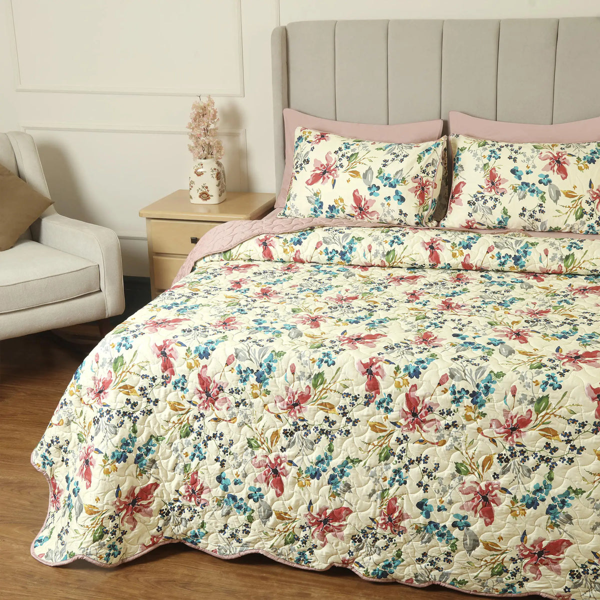Meadow Grace Summer Quilted Bedspread