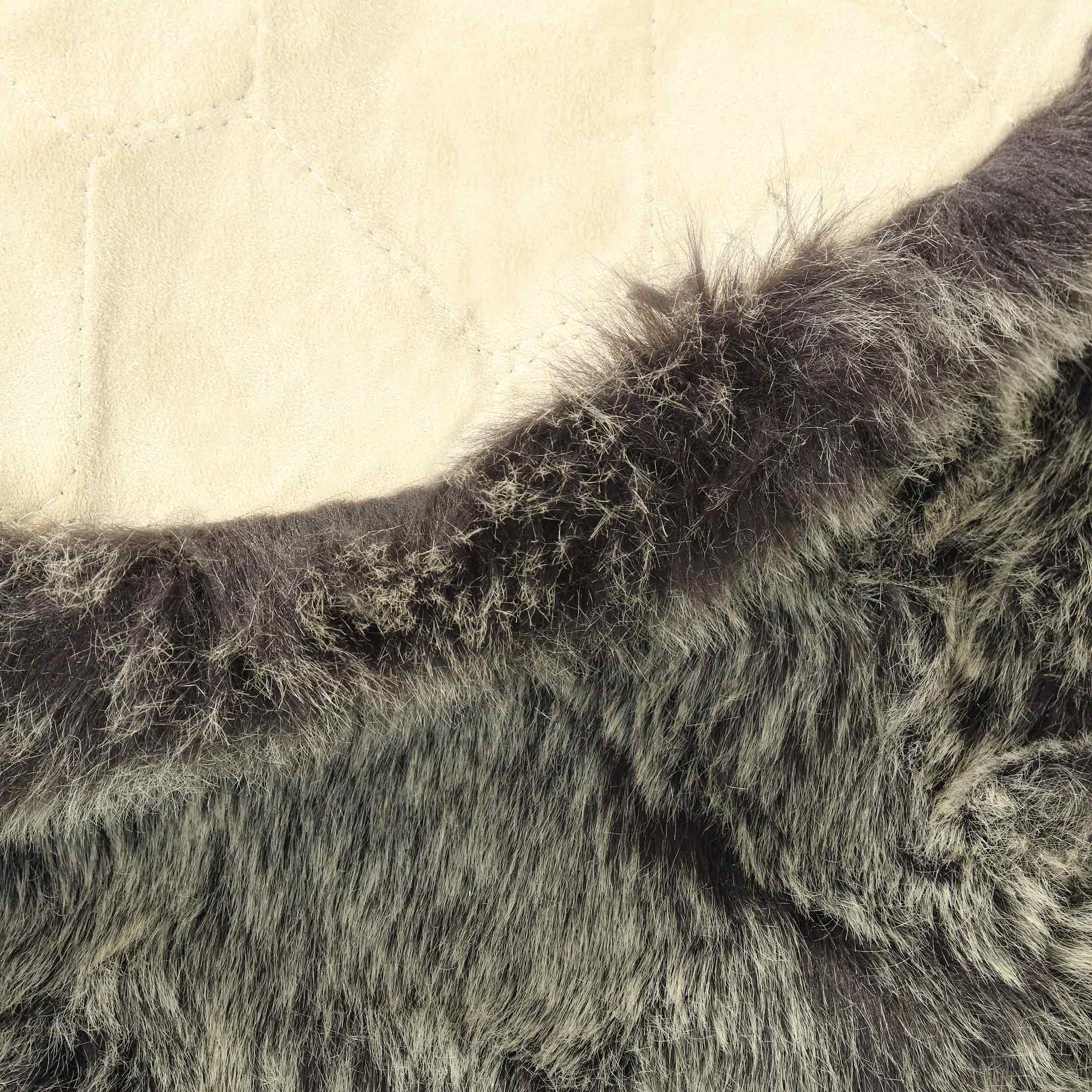 Non-Shedding Round Shaggy Rug Husky Grey