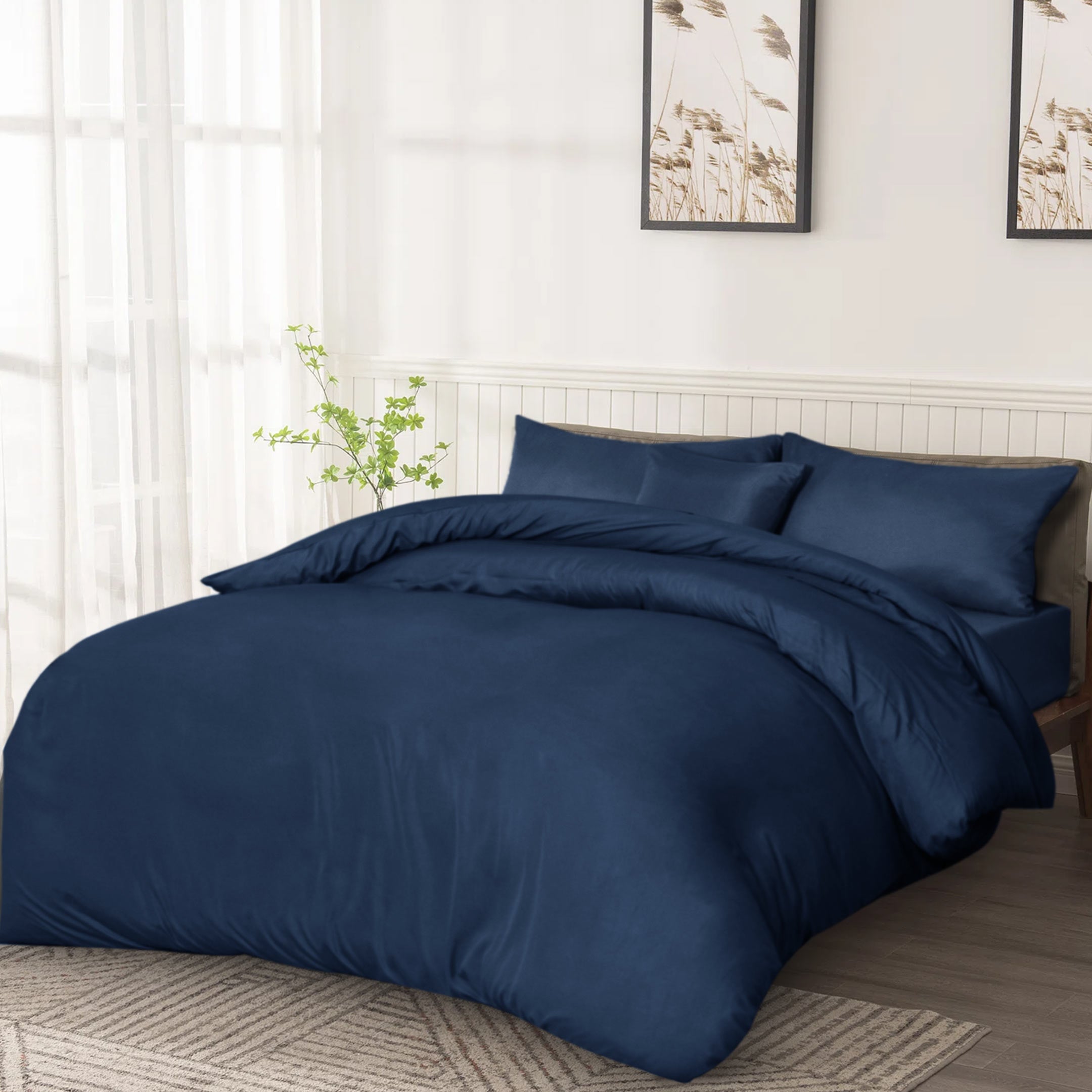 Premium Quality Duvet Cover Set Navy