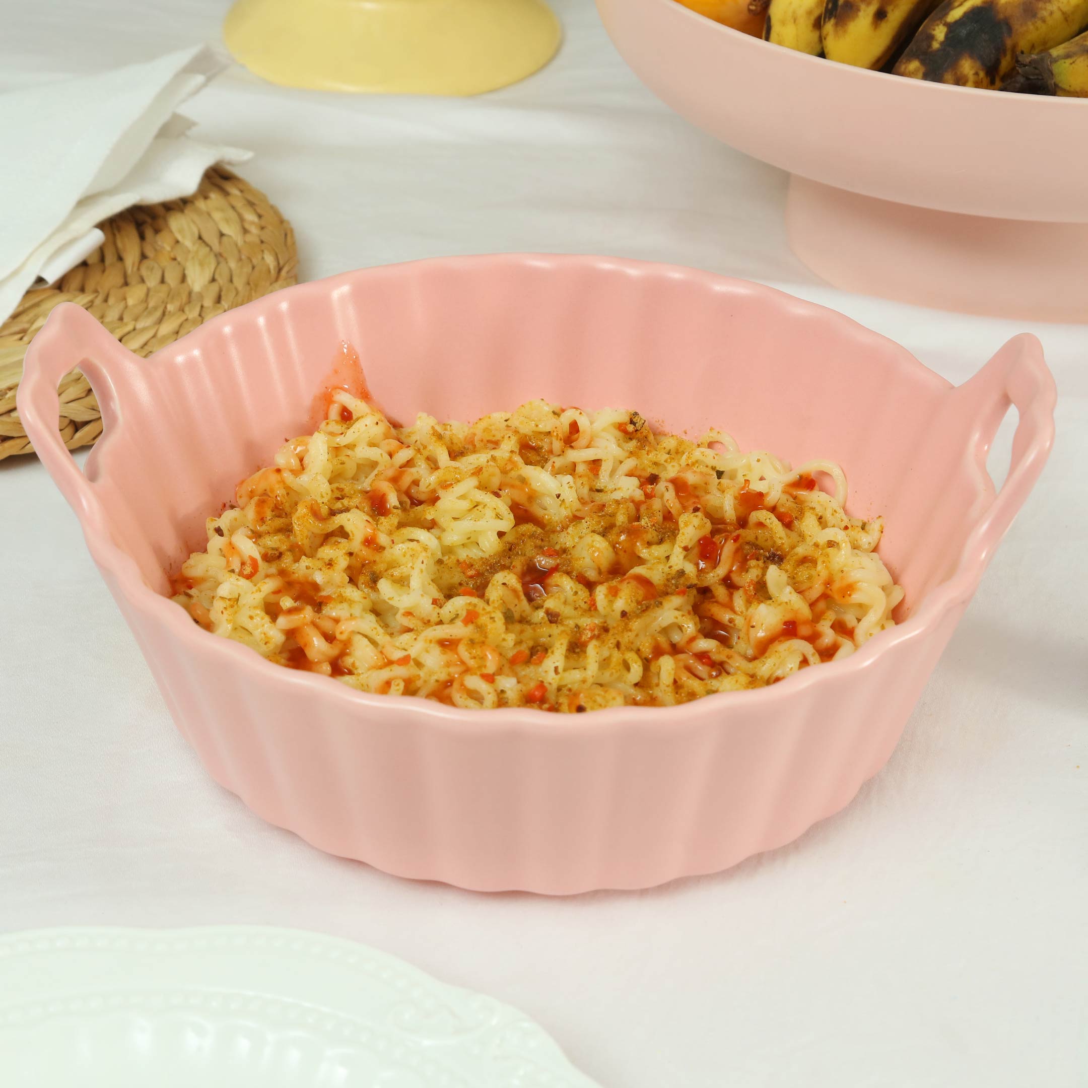 Pastel Tone Ceramic Food Serving Bowl