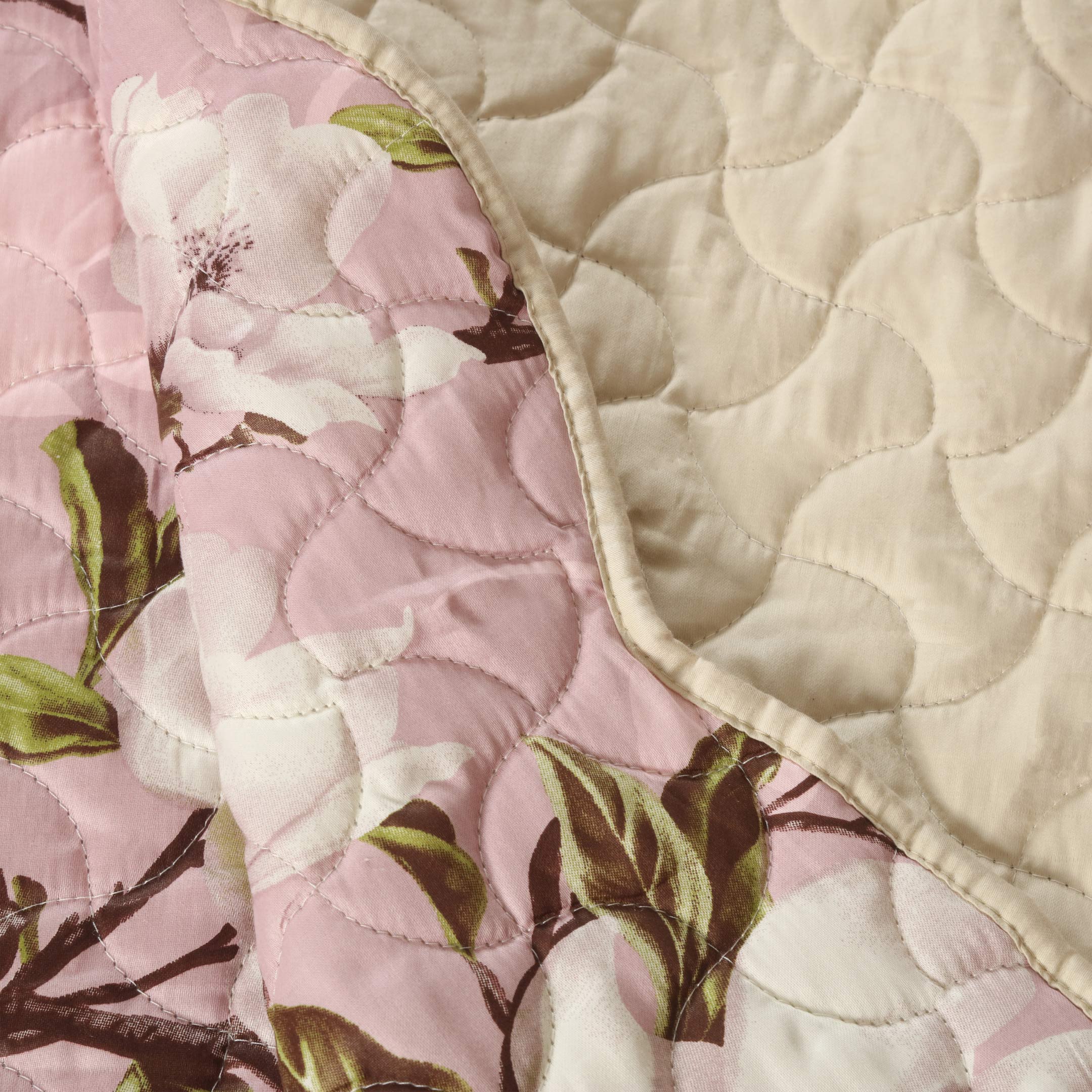 Petal Grace Quilted Summer Bedspread 3PCS Set