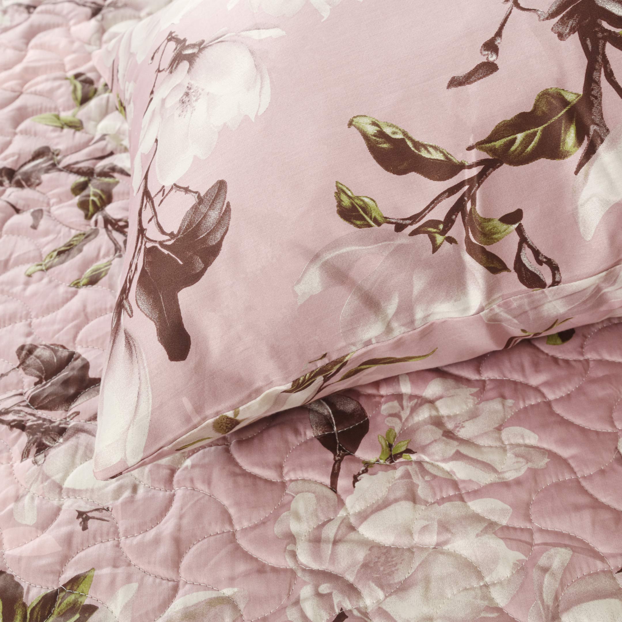 Petal Grace Quilted Summer Bedspread 3PCS Set